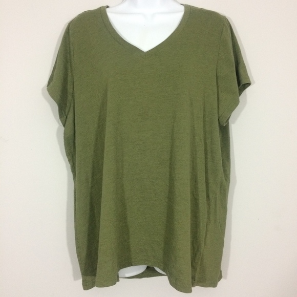 Make + Model Tops - Make + Model Womens 2XL Green V-Neck Sleep Shirt